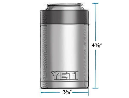 Yeti Rambler Vacuum Insulated Colster - Stainless Steel